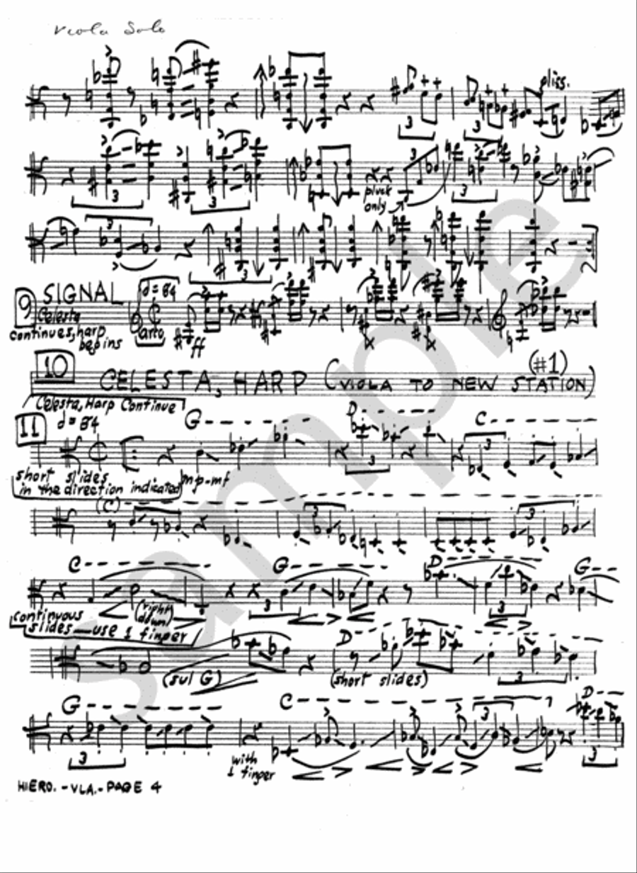 Hieroglyphics I Harp scores gallery preview page 6