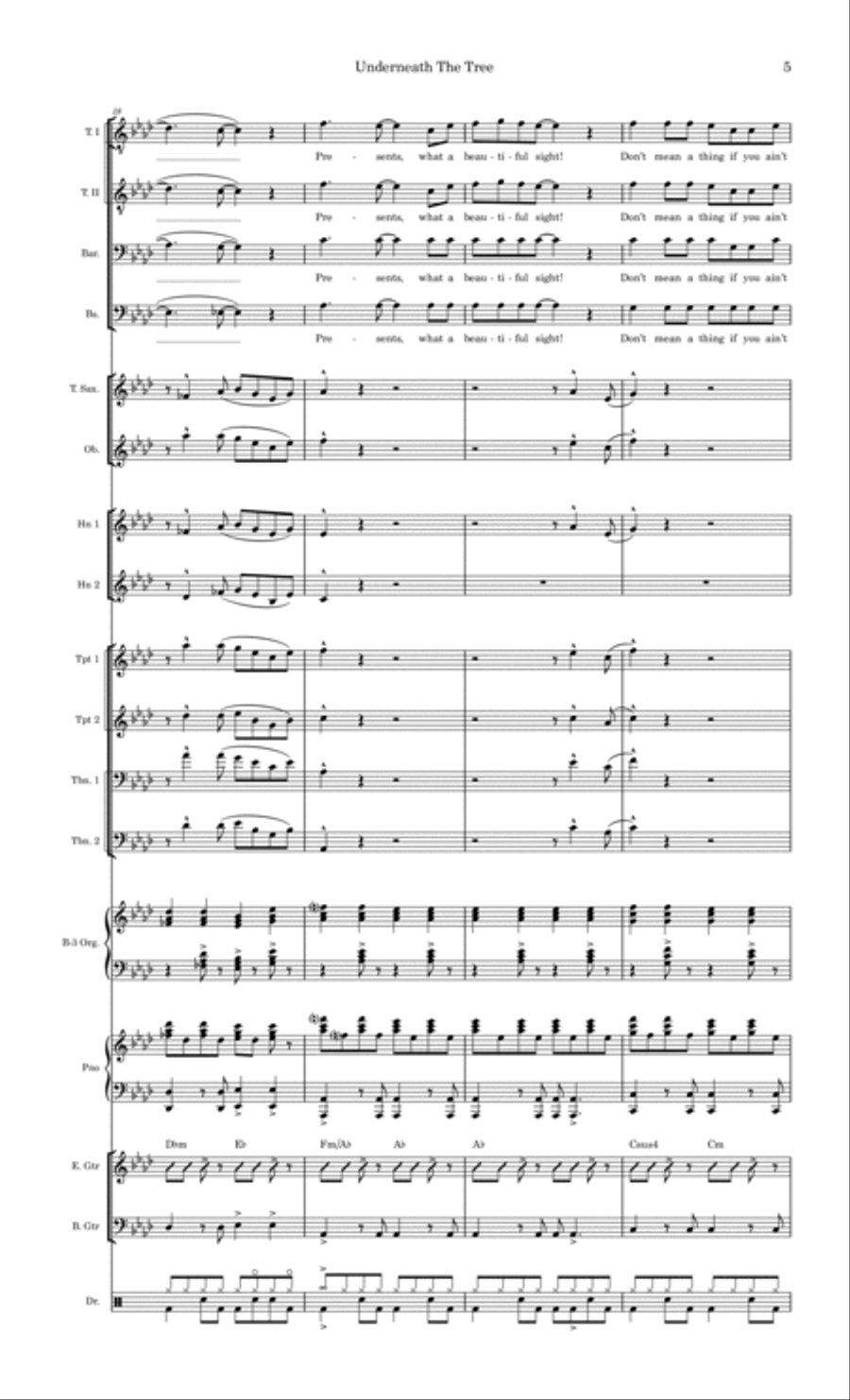 Underneath The Tree Full Orchestra scores gallery preview page 5