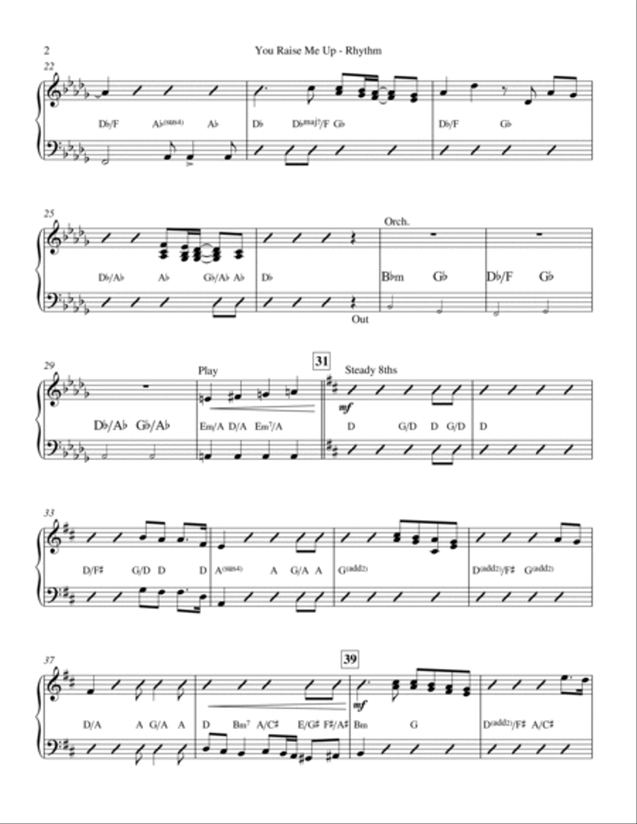 You Raise Me Up - Master Rhythm Choir scores gallery preview page 2