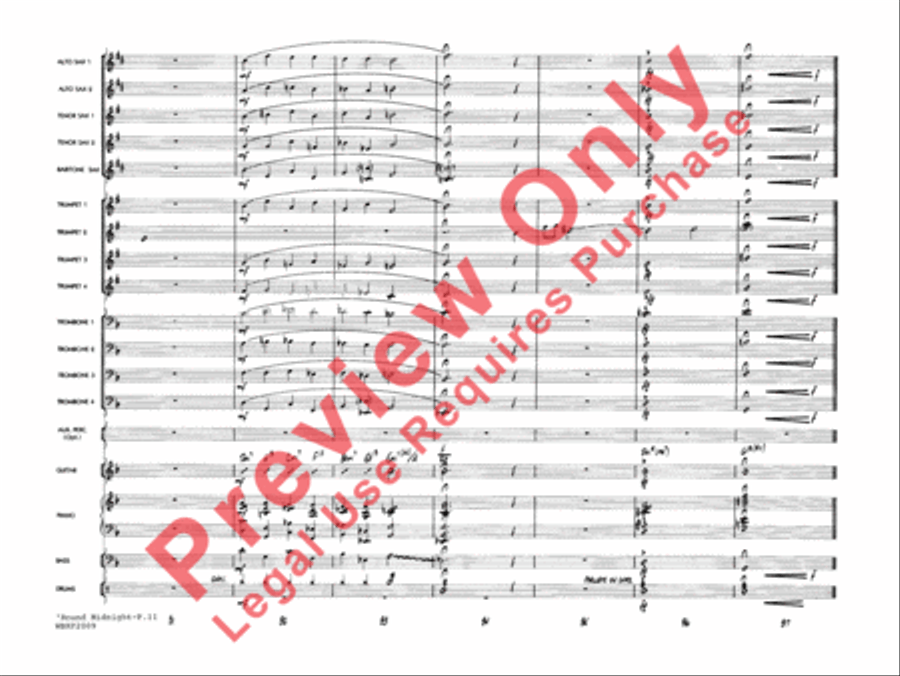 'Round Midnight Jazz Ensemble scores gallery preview page 13