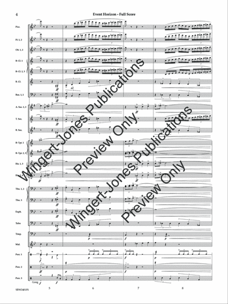Event Horizon (Score) Event Horizon (Score) Concert Band scores gallery preview page 5