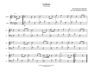 Book cover for Lullaby- Violin and Cello Duet