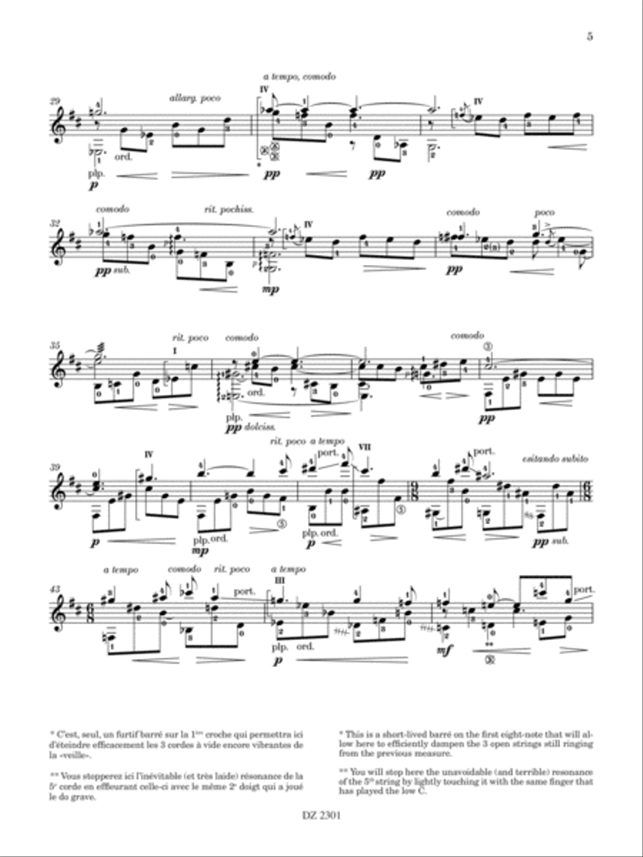 Les 100 de Roland Dyens - El ultimo recuerdo Classical Guitar scores gallery preview page 5