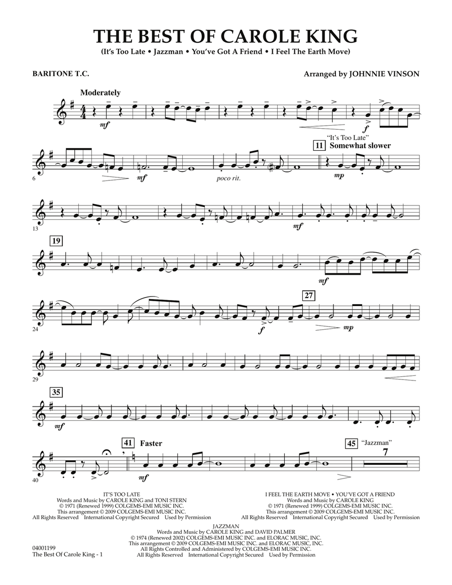 The Best of Carole King - Baritone T.C.