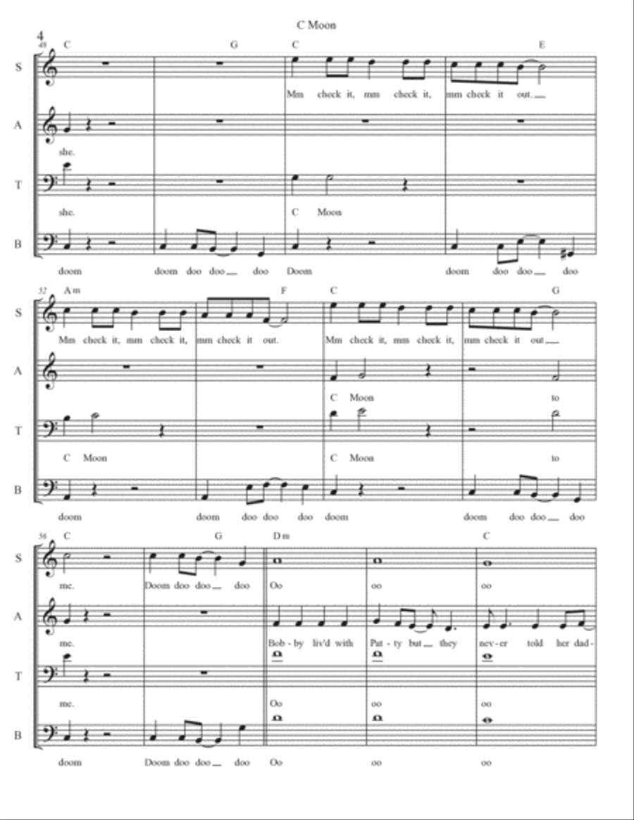 C Moon 4-Part scores gallery preview page 4
