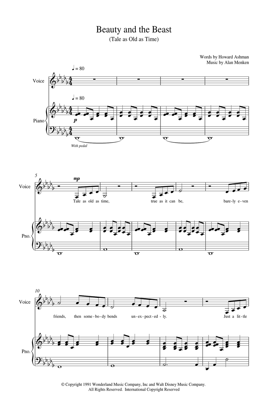 Beauty And The Beast Voice scores gallery preview page 2