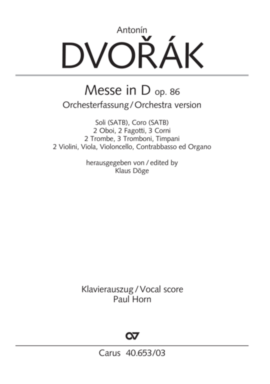 Mass in D Major (Missa in D) 4-Part scores gallery preview page 2
