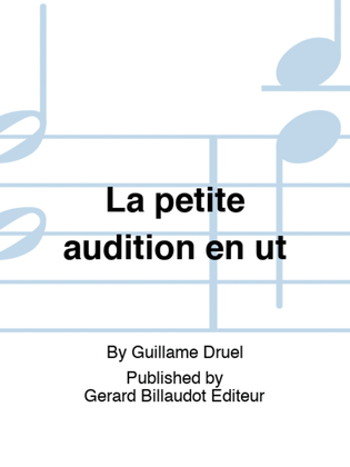 Book cover for La petite audition en ut