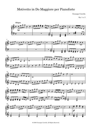 Motivetto in Do Maggiore per Pianoforte Op. 1 No. 2