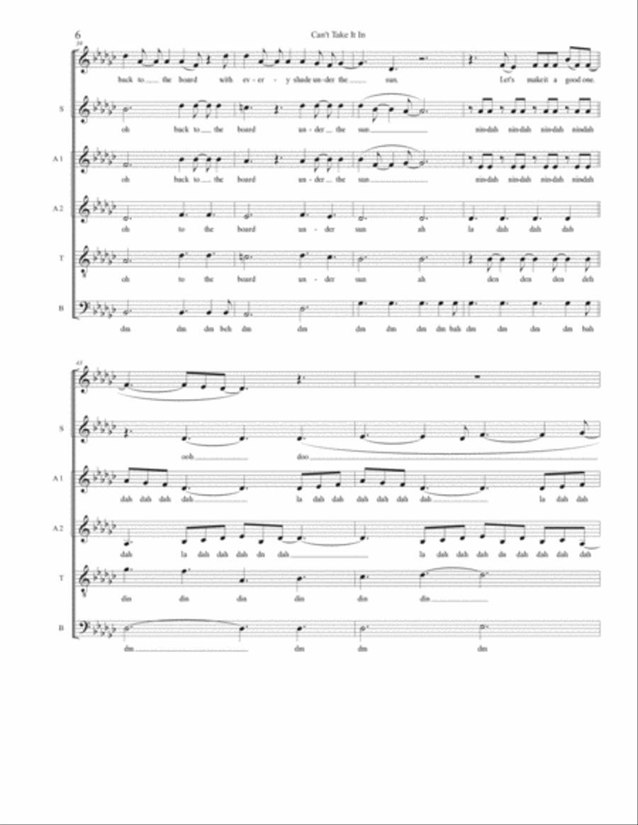 Can't Take It In 4-Part scores gallery preview page 6