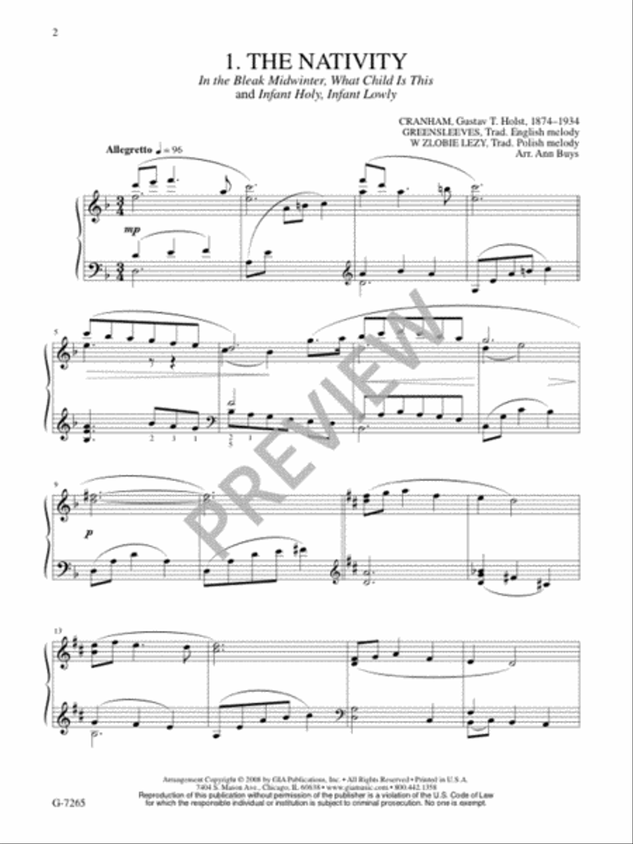 Christmas Medleys at the Piano Piano Solo scores gallery preview page 4