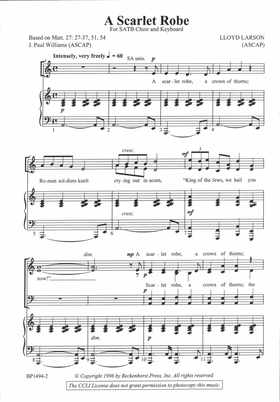 A Scarlet Robe 4-Part scores gallery preview page 2