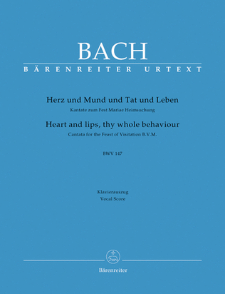 Book cover for Heart and lips, thy whole behaviour, BWV 147