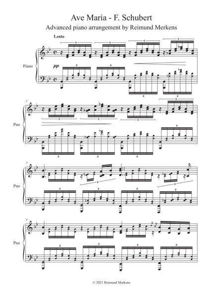 Ave Maria by Franz Schubert - Advanced transcription for Piano image number null