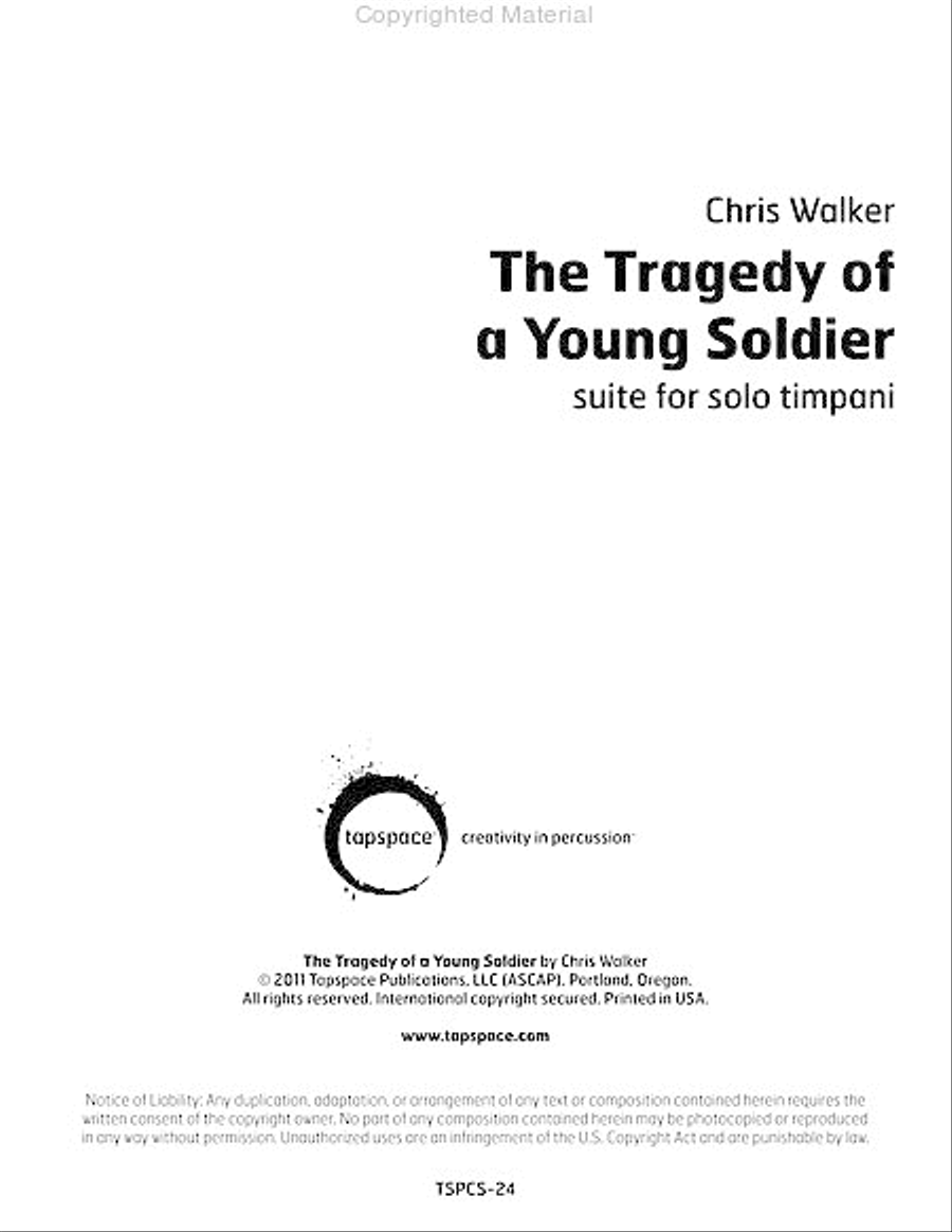 Tragedy of a Young Soldier, The Percussion scores gallery preview page 2