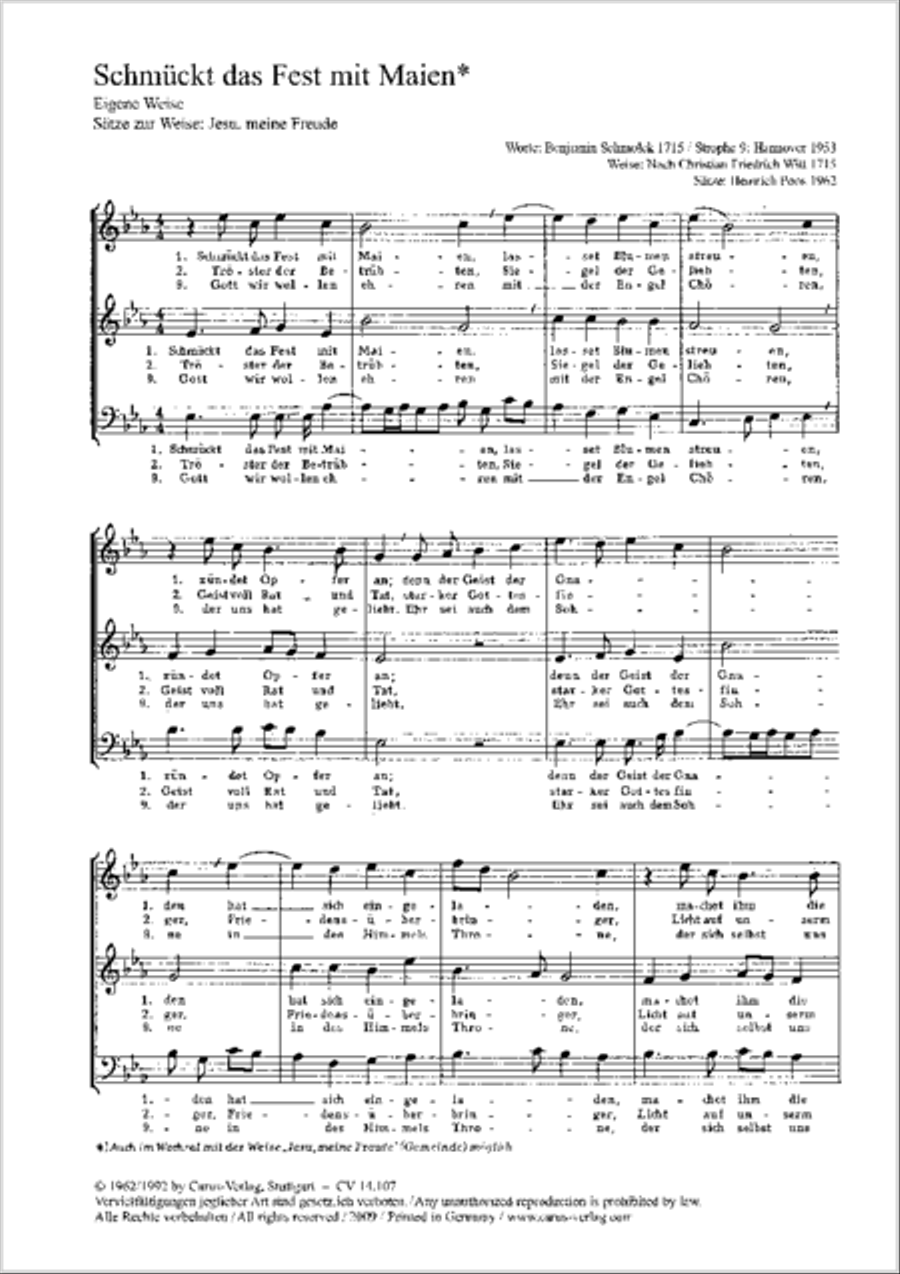 Schmuckt das Fest mit Maien 3-Part scores gallery preview page 6