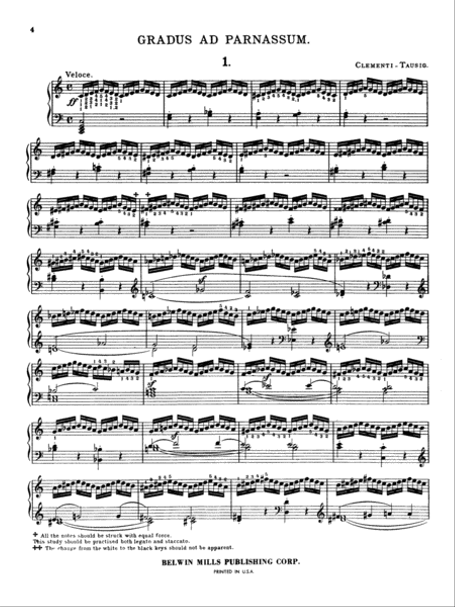 Clementi: Gradus ad Parnassum (Twenty-nine Selected Studies) Piano Method scores gallery preview page 1