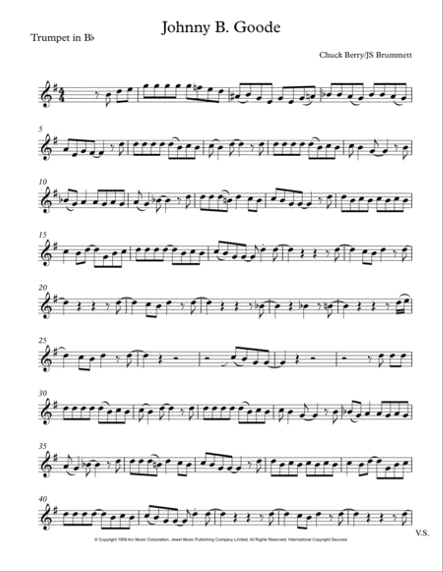 Johnny B. Goode Brass Ensemble scores gallery preview page 1