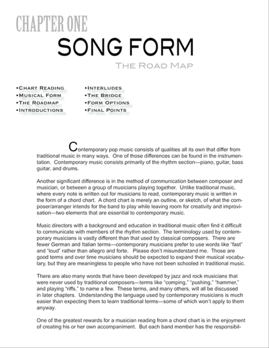 READING AND WRITING CHORD CHARTS