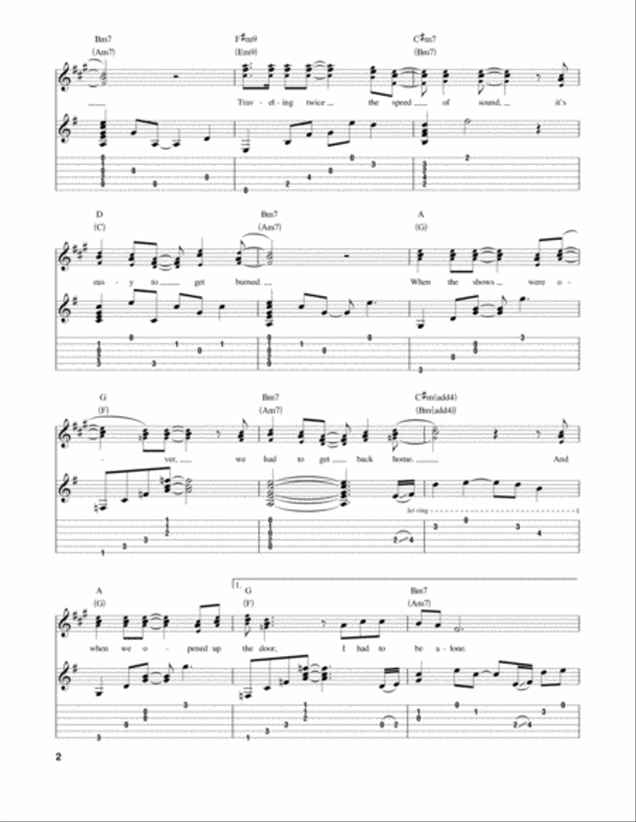 Just A Song Before I Go Guitar Tablature scores gallery preview page 2