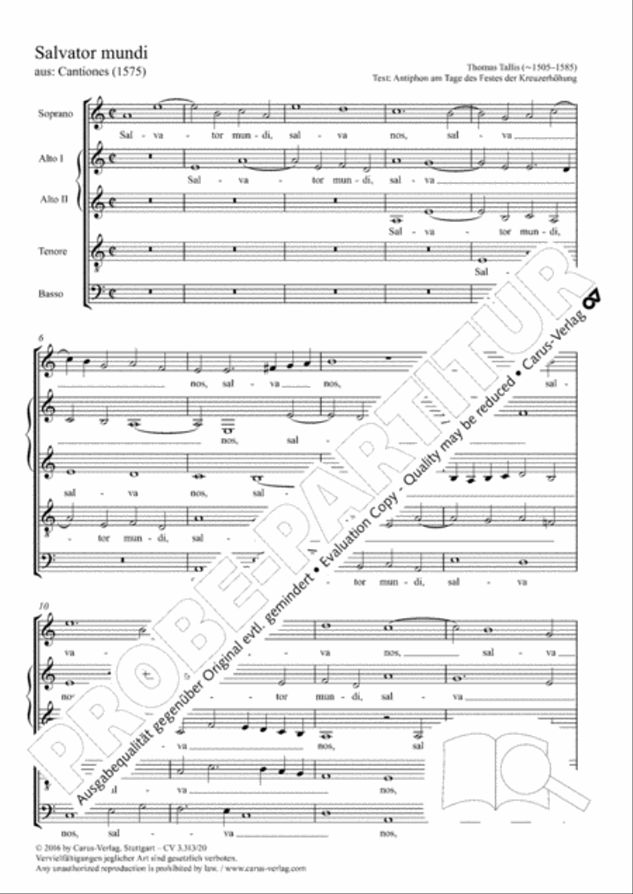 Salvator mundi Choir scores gallery preview page 2