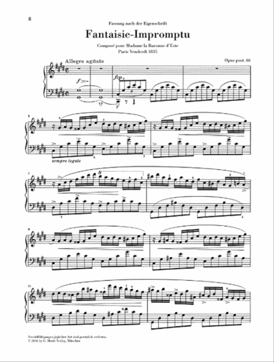 Fantaisie-Impromptu C-sharp Minor Op. Post. 66 Piano Solo scores gallery preview page 2