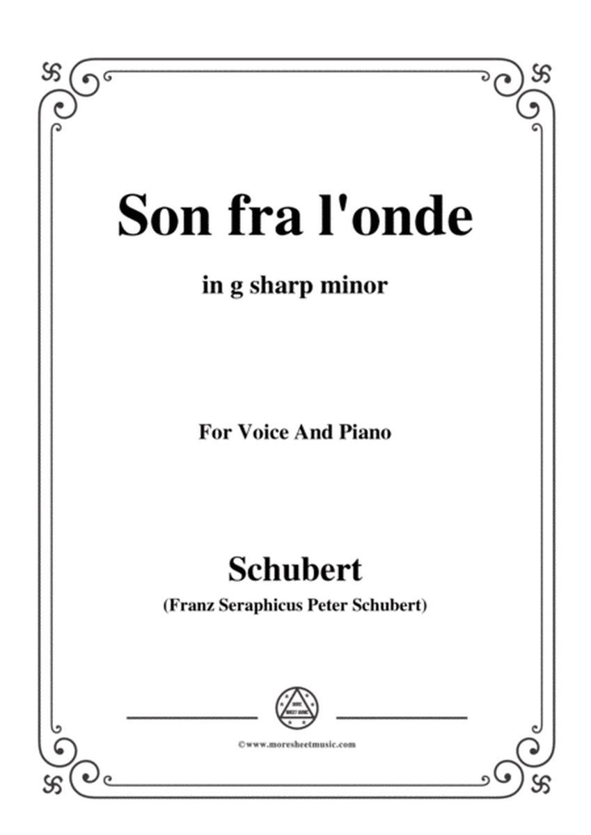 Schubert-Son fra l'onde,in g sharp minor,for Voice&Piano image number null