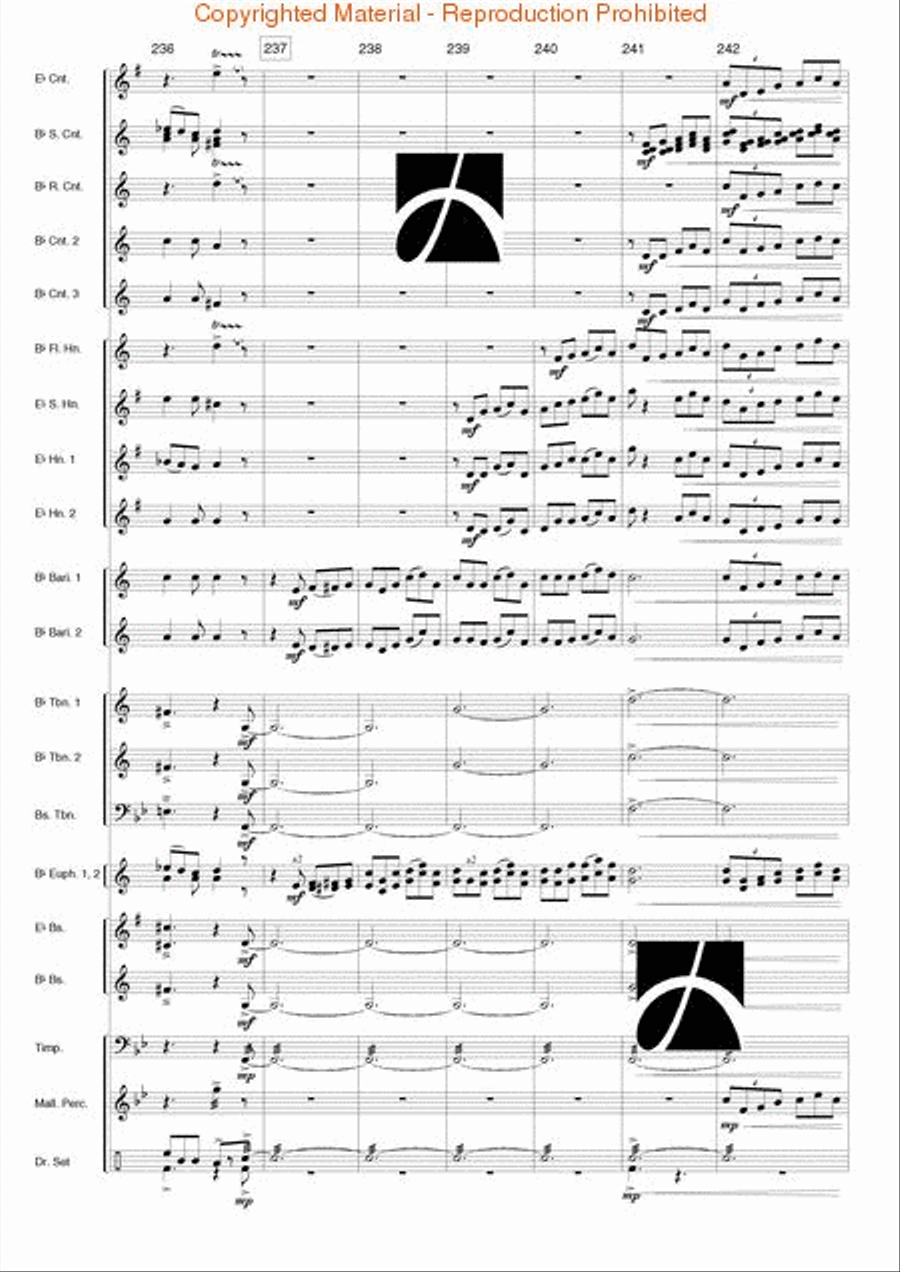 Marching Blues Marching Blues Concert Band scores gallery preview page 32