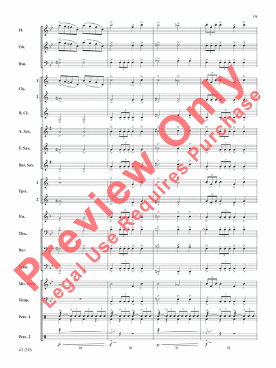 Godzilla, Selections from Concert Band scores gallery preview page 20