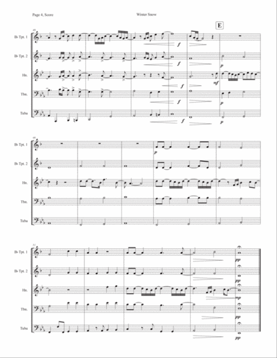 Winter Snow Winter Snow Horn scores gallery preview page 4