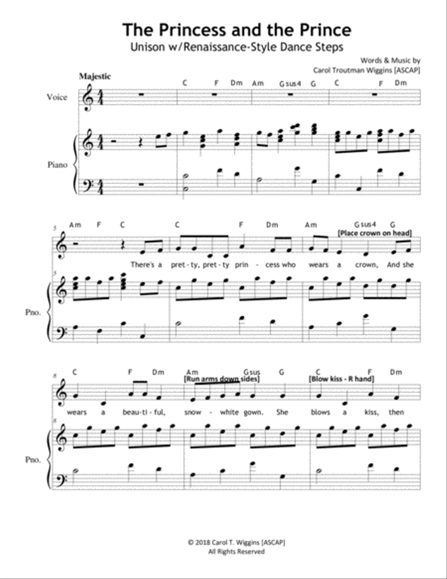 The Princess and the Prince Unison Choir scores gallery preview page 1