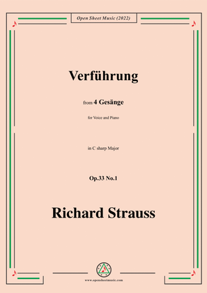 Richard Strauss-Verführung,in C sharp Major,Op.33 No.1