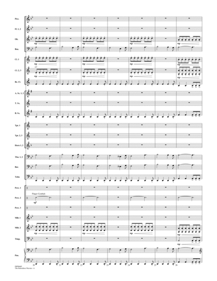 The Relentless Warrior - Conductor Score (Full Score)