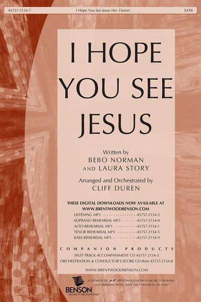 I Hope You See Jesus (Orchestra Parts and Conductor's Score, CD-ROM)