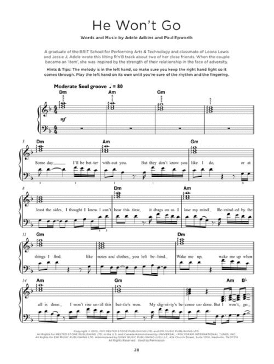 40 Adele Songs - Really Easy Piano Easy Piano scores gallery preview page 6
