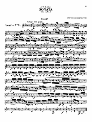 Book cover for Beethoven: Violin Sonata, Op. 12 No. 3