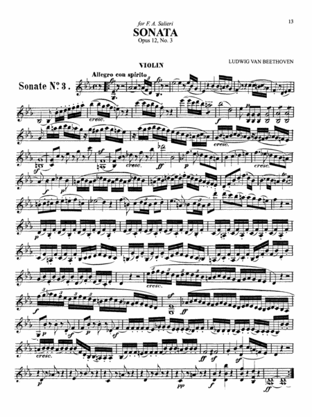 Beethoven: Violin Sonata, Op. 12 No. 3