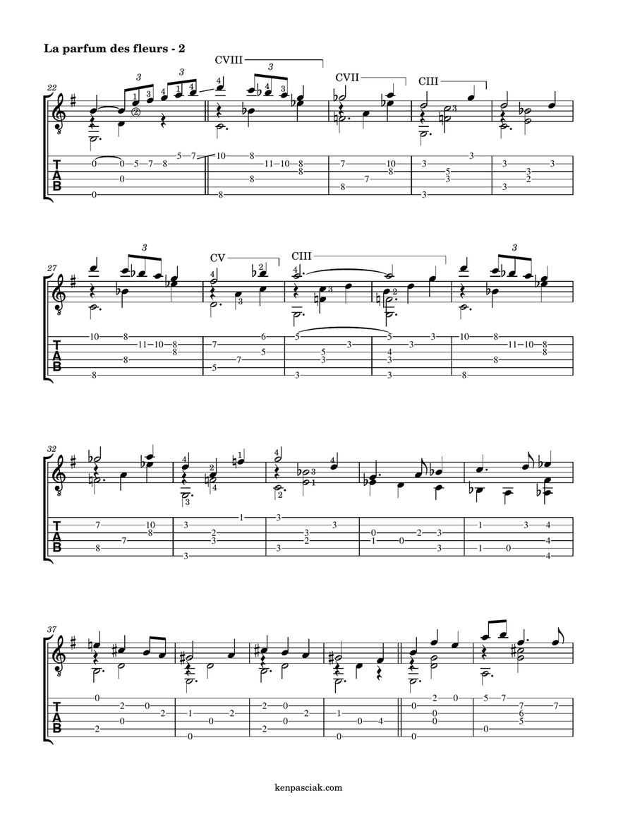La Parfum De Fleurs Acoustic Guitar scores gallery preview page 4