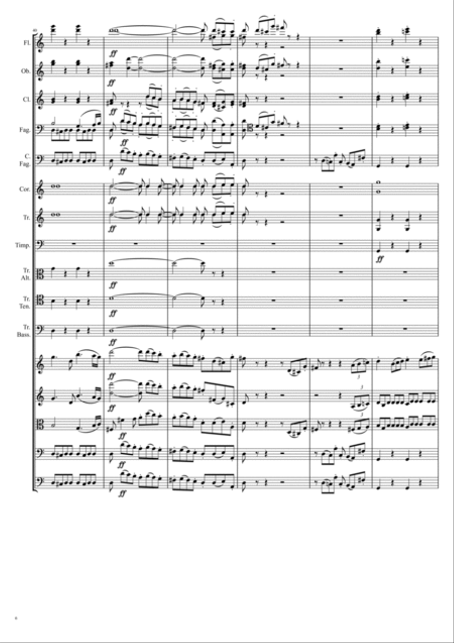 Symphony No. 5, 4th Movement Full Orchestra scores gallery preview page 6