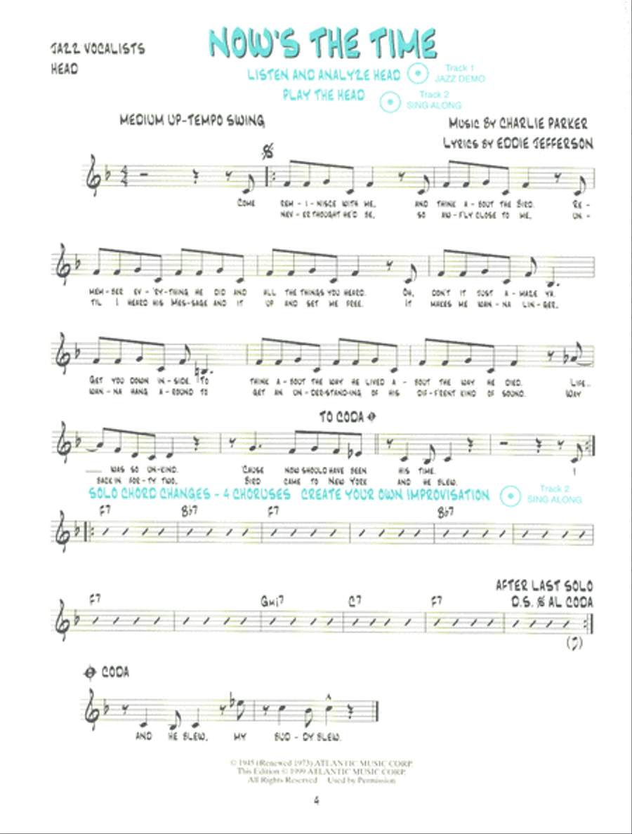 Approaching the Standards for Jazz Vocalists