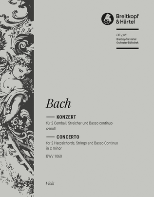 Book cover for Harpsichord Concerto in C minor BWV 1060