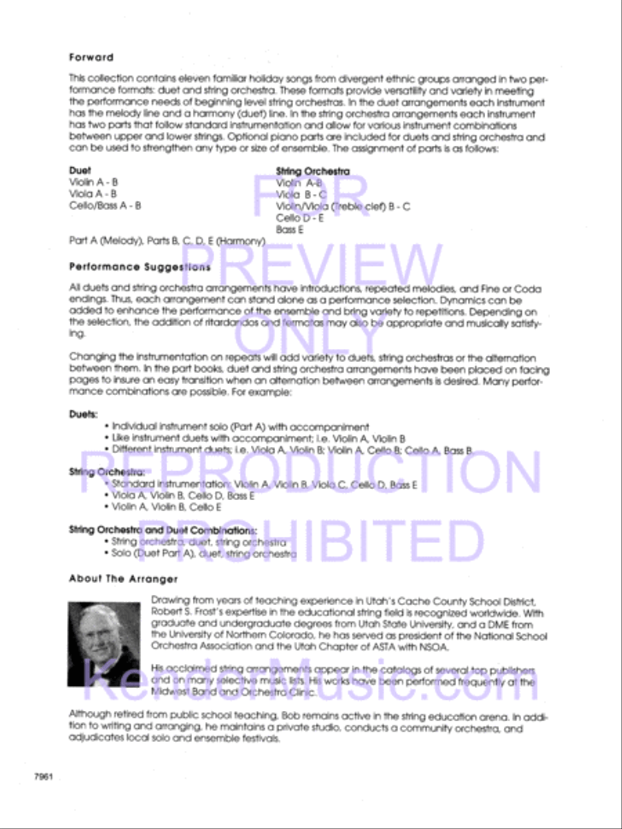 Holiday Strings (Score) String Orchestra scores gallery preview page 3