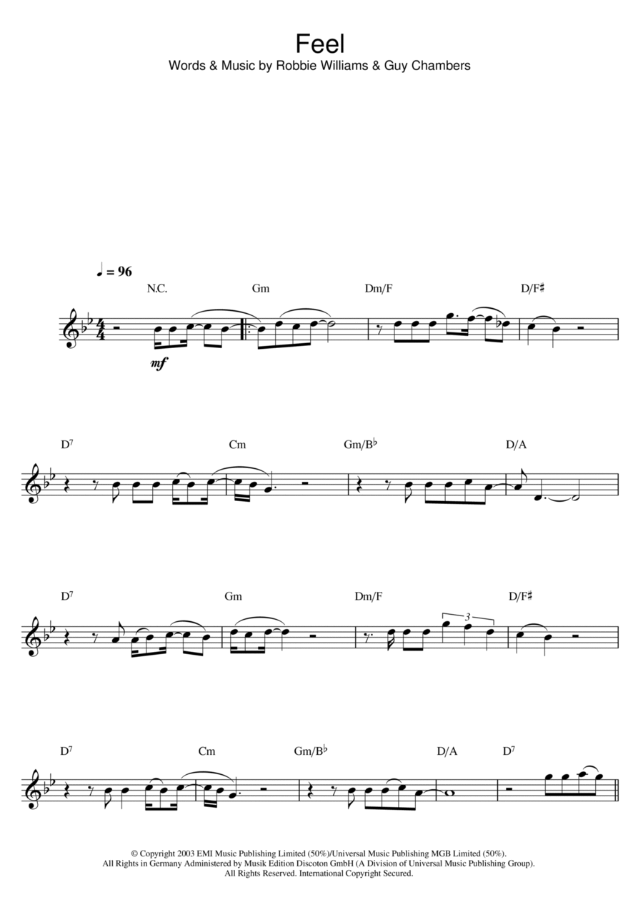 Feel Piano scores gallery preview page 1