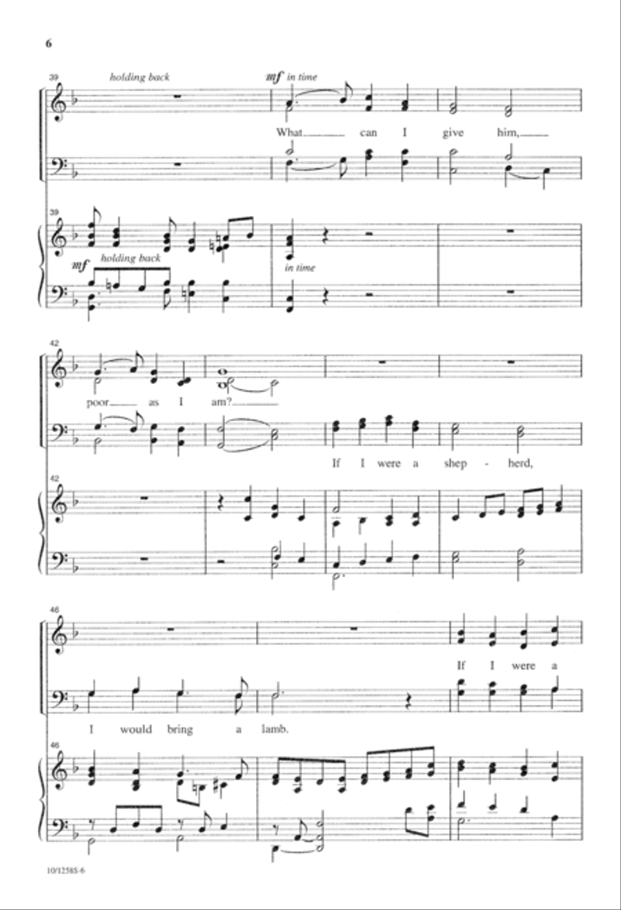 In the Bleak Midwinter 4-Part scores gallery preview page 6