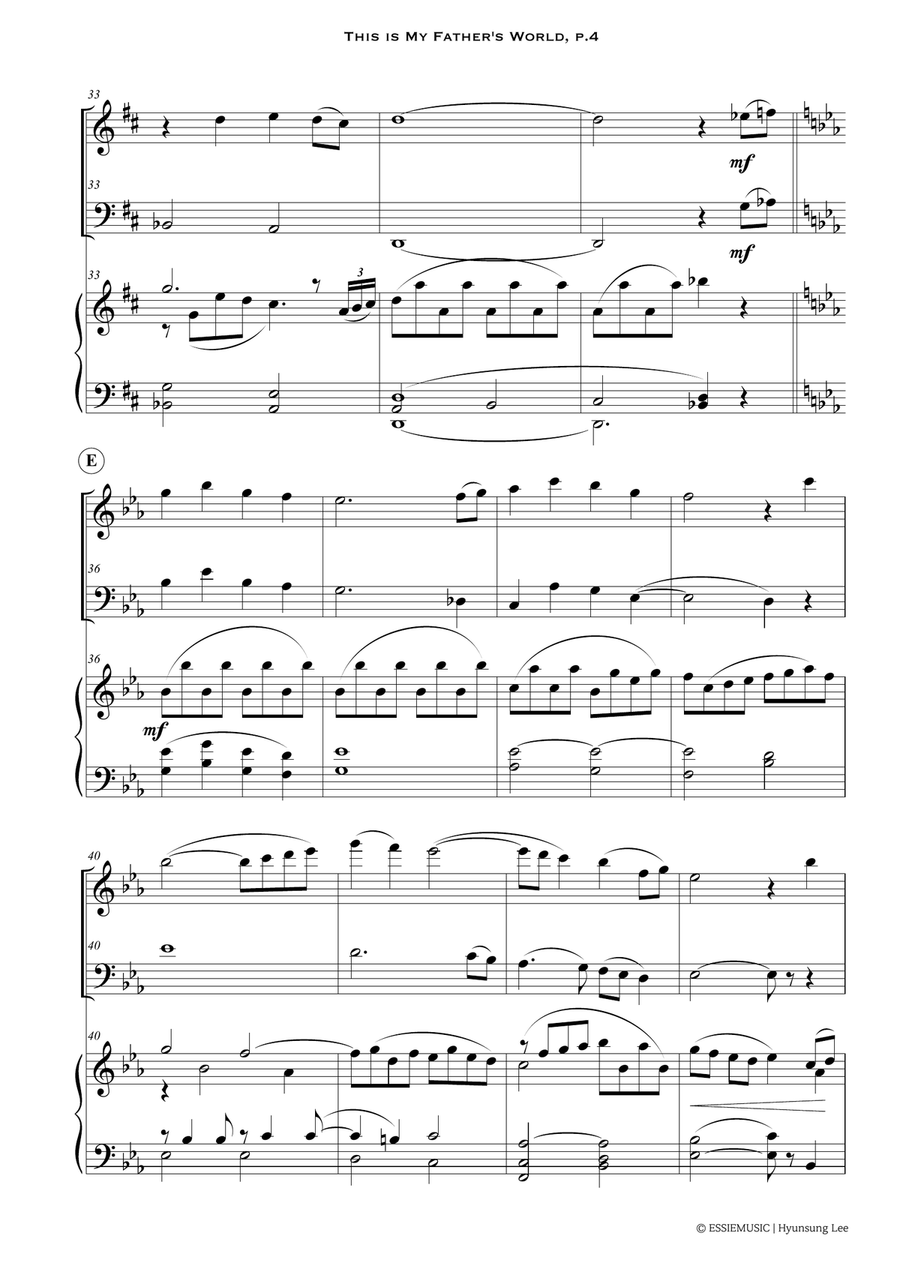This is My Father's World - Piano Trio (Vn,Vc.Pno) Piano Trio scores gallery preview page 6