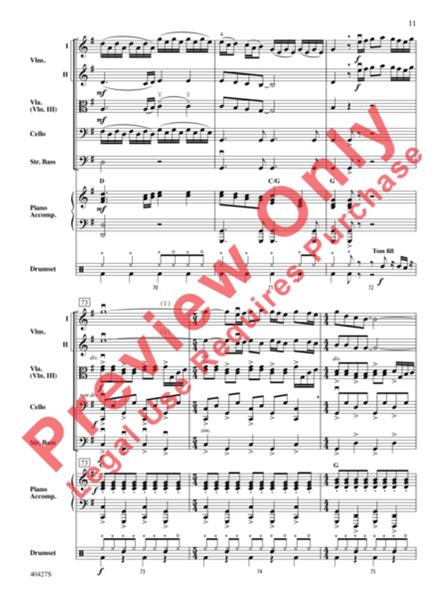 Mamma Mia!, Selections from String Orchestra scores gallery preview page 12