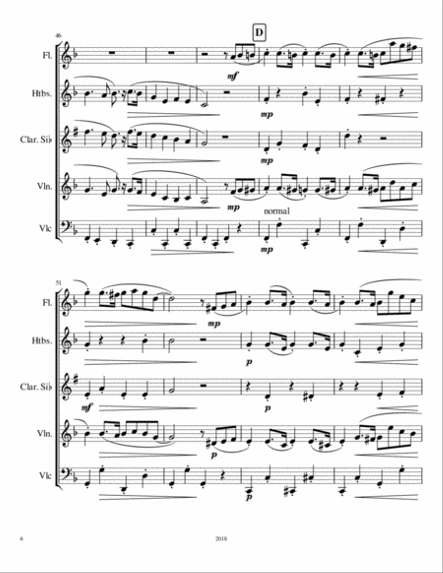 Papillon (Butterfly) Small Ensemble scores gallery preview page 6