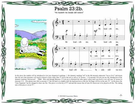 THE 23RD PSALM - 11 Piano Solos for the Early Piano Student image number null