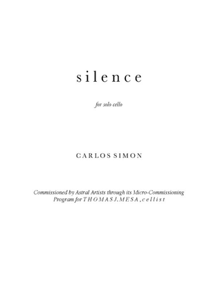 Book cover for silence
