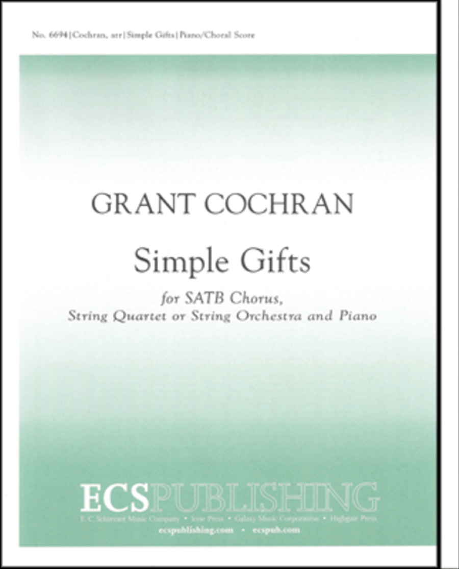 Simple Gifts (Piano/Choral Score) image number null